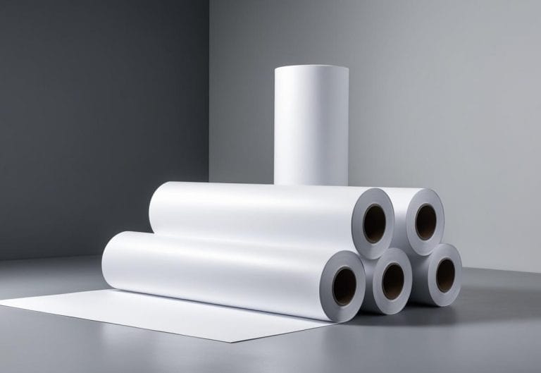Best Paper For Printing Posters. Side-by-side comparison of glossy, matte, satin, and vinyl poster paper types, showing differences in texture, color vibrancy, and finish under light