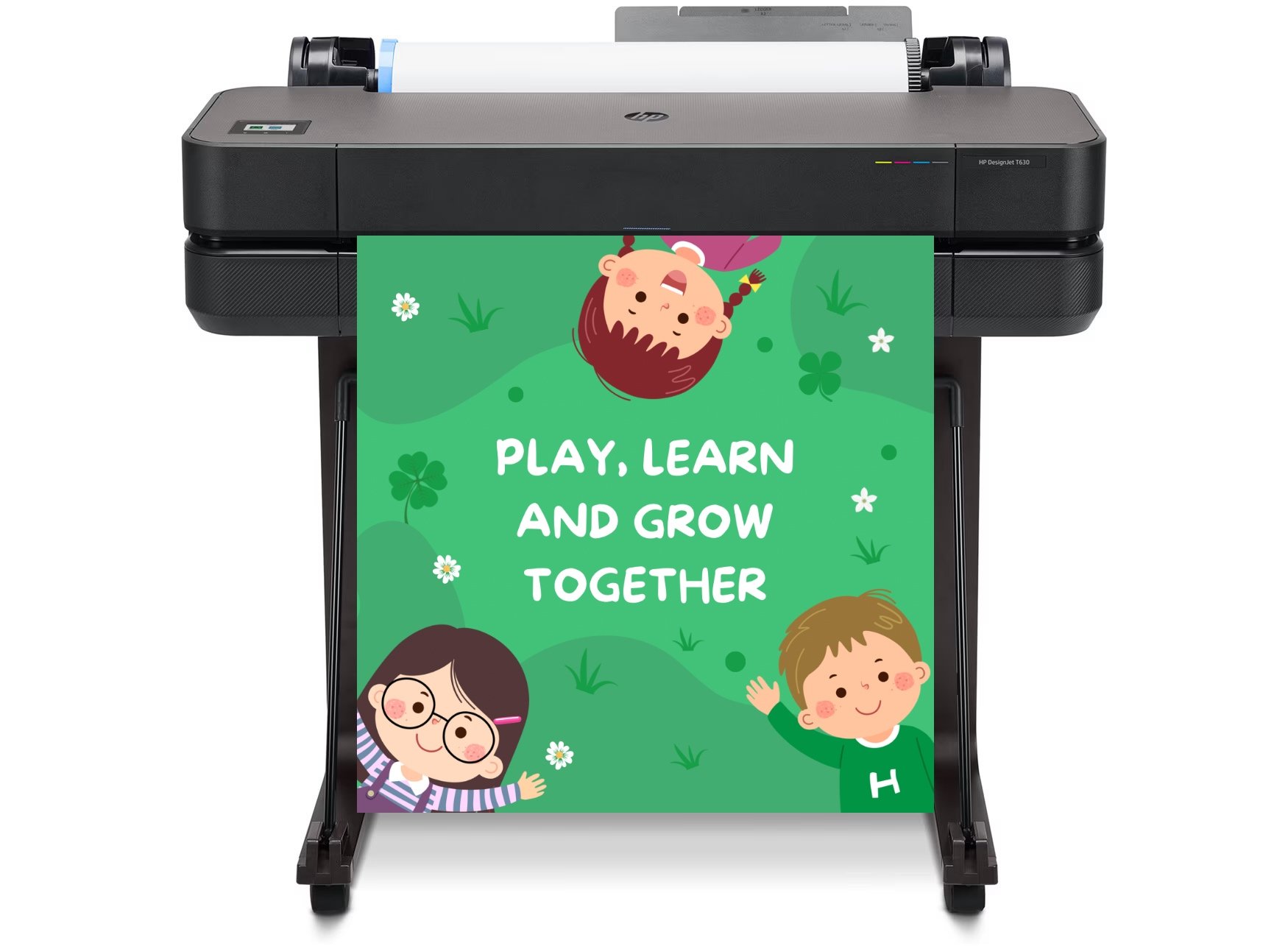 a poster made from Canva printing a picture