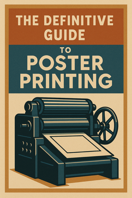 High-quality poster printing on glossy poster paper showcasing vibrant colors and sharp details for a conference poster.