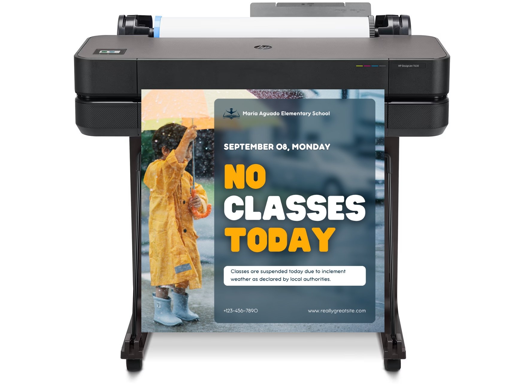 A vibrant K-12 classroom display featuring colorful posters created with Education Graphic Solutions' poster maker printers, showcasing engaging educational visuals.