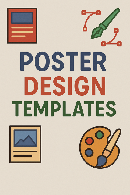 Vibrant poster design template showcasing event promotion with bold text and graphics for 2025 trends
