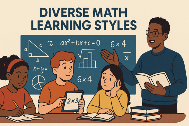 A colorful classroom math anchor chart displayed on a wall, featuring diagrams, equations, and step-by-step strategies, created with a poster printer machine, engaging diverse K-12 learners.