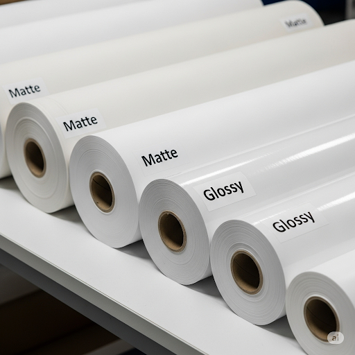 Side-by-side comparison of matte vs glossy poster paper for classrooms and marketing.