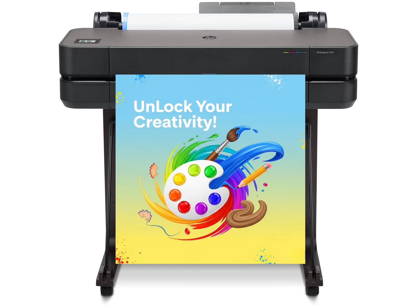 Teacher using a poster machine for schools to create colorful classroom posters that improve engagement and communication.