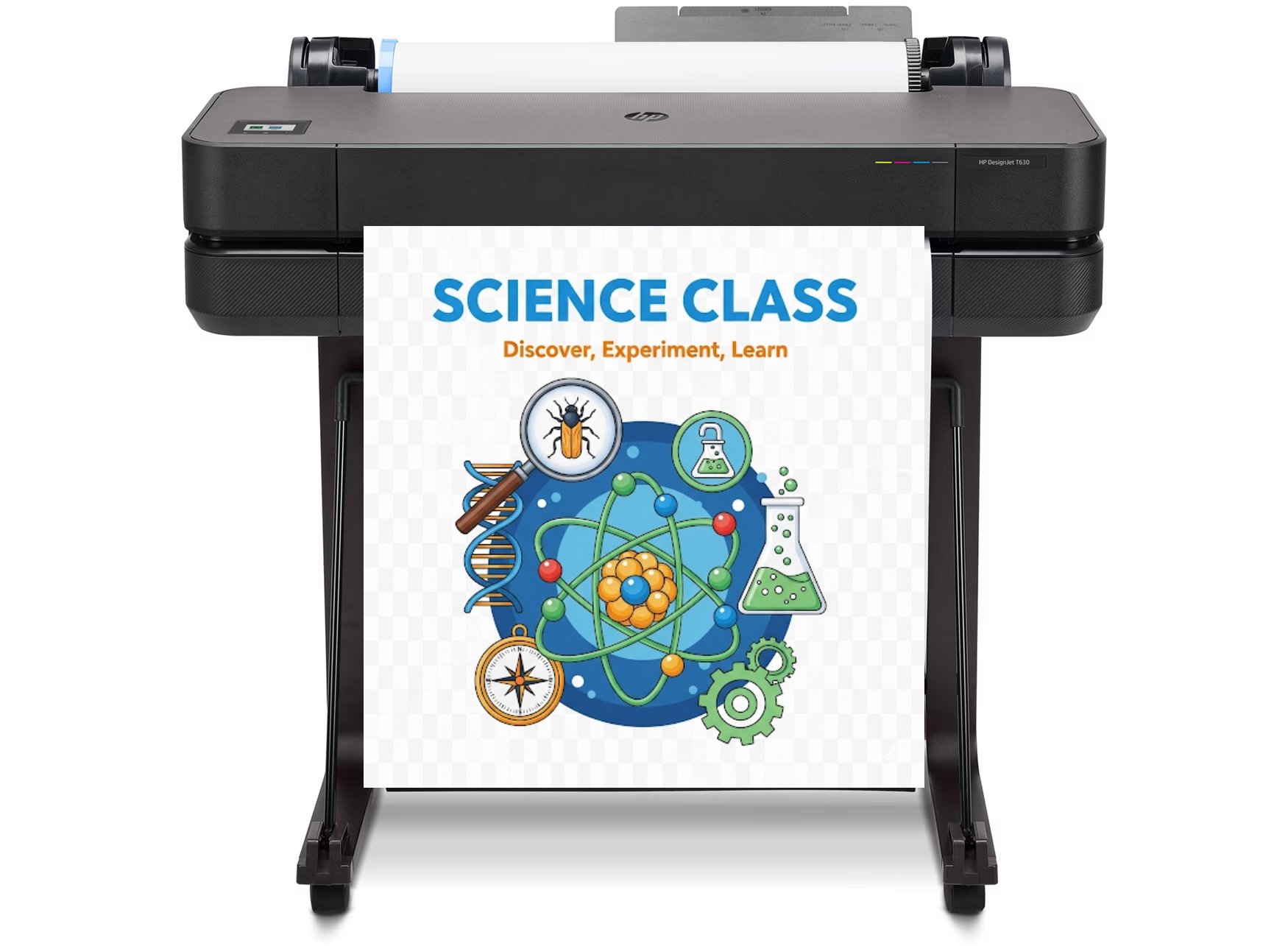 A colorful classroom poster created by a Poster Printer for Schools, showcasing a detailed science diagram on a classroom wall.