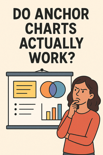 Example of a co-created classroom anchor chart with visuals and step-by-step strategies for student learning