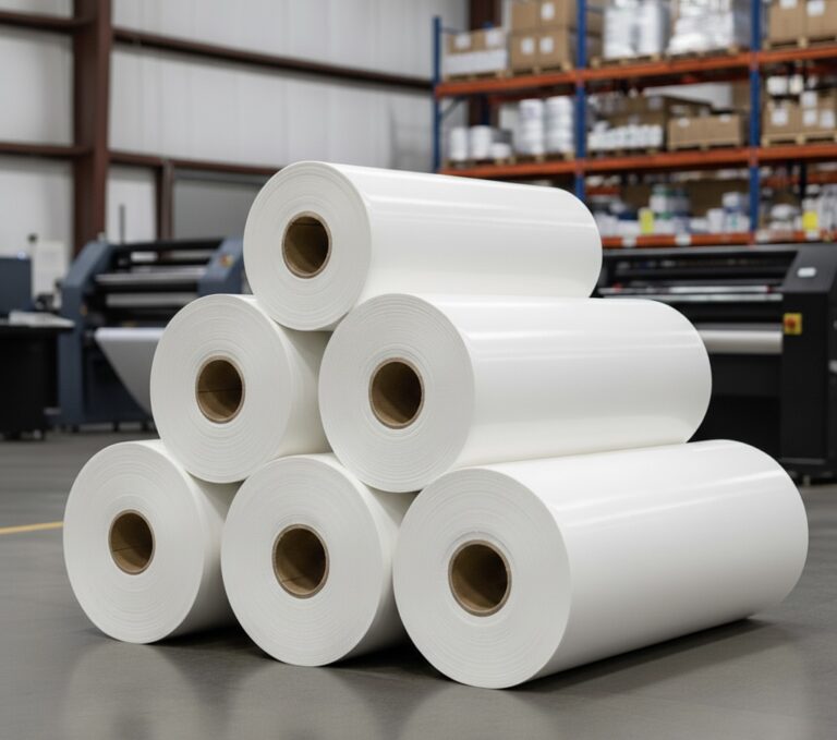 A vibrant poster printed on glossy photo paper displayed on a wide-format printer, showcasing vivid colors and sharp details for an event promotion.