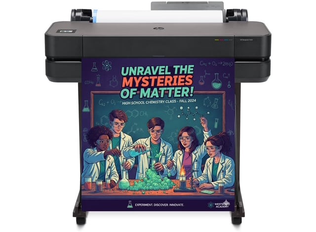 Poster maker for schools printing a classroom poster