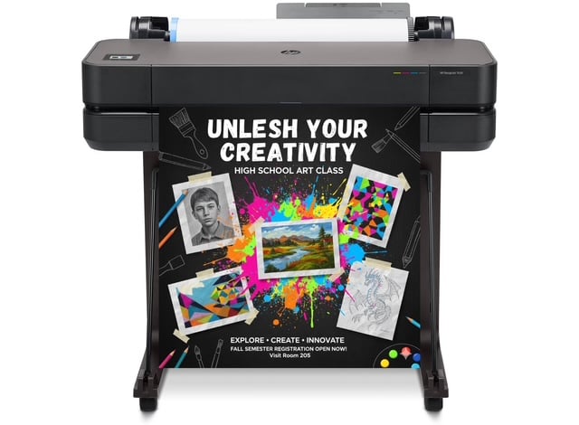 Education Graphics Poster Maker machine in a school classroom