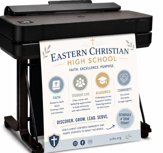 Poster printer machine for schools creating classroom educational posters